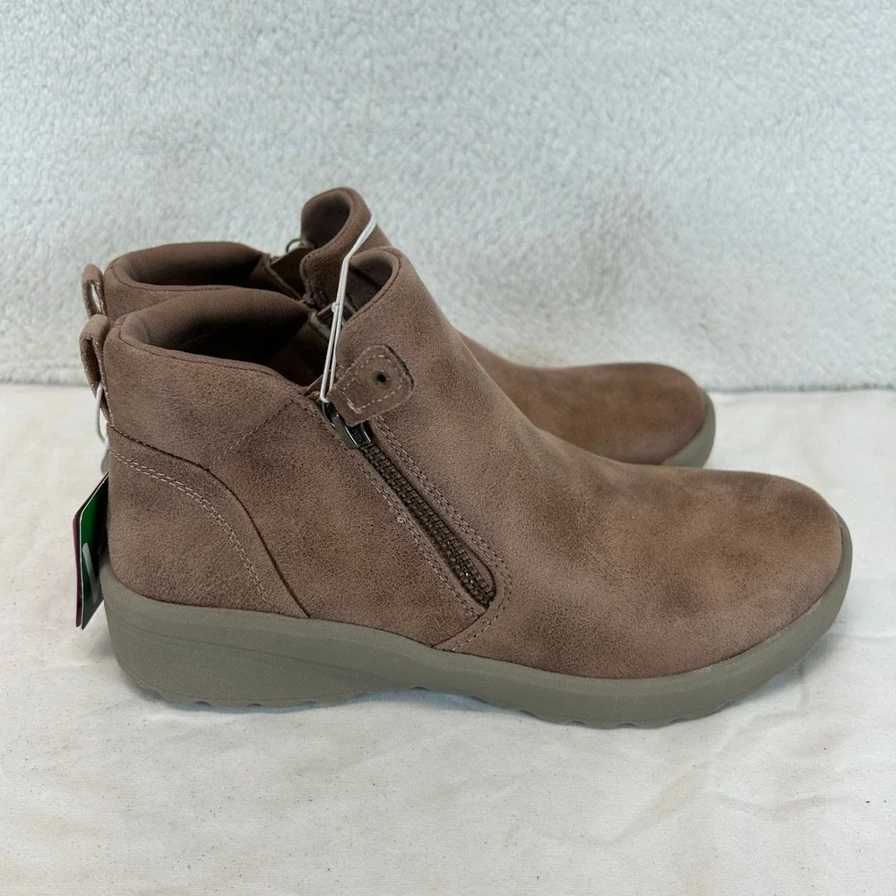 Skechers On-the-GO Joy Savvy Mushroom Brown Vegan Ankle Boots Mens 7‎ New
